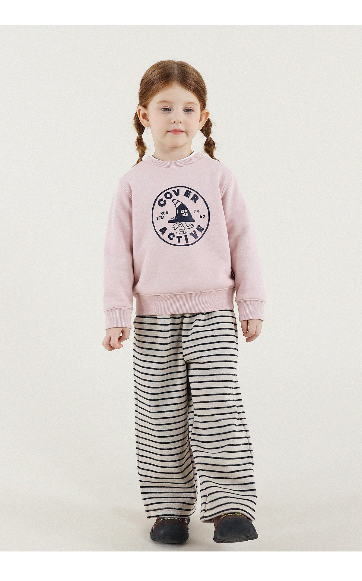 -長袖スウェットシャツ 裏起毛 プリント クルーネック 暖か【mh0011342】 - mamahalo shop - 長袖Tシャツ -  べビー服 - 子供服 - 男の子 - 女の子