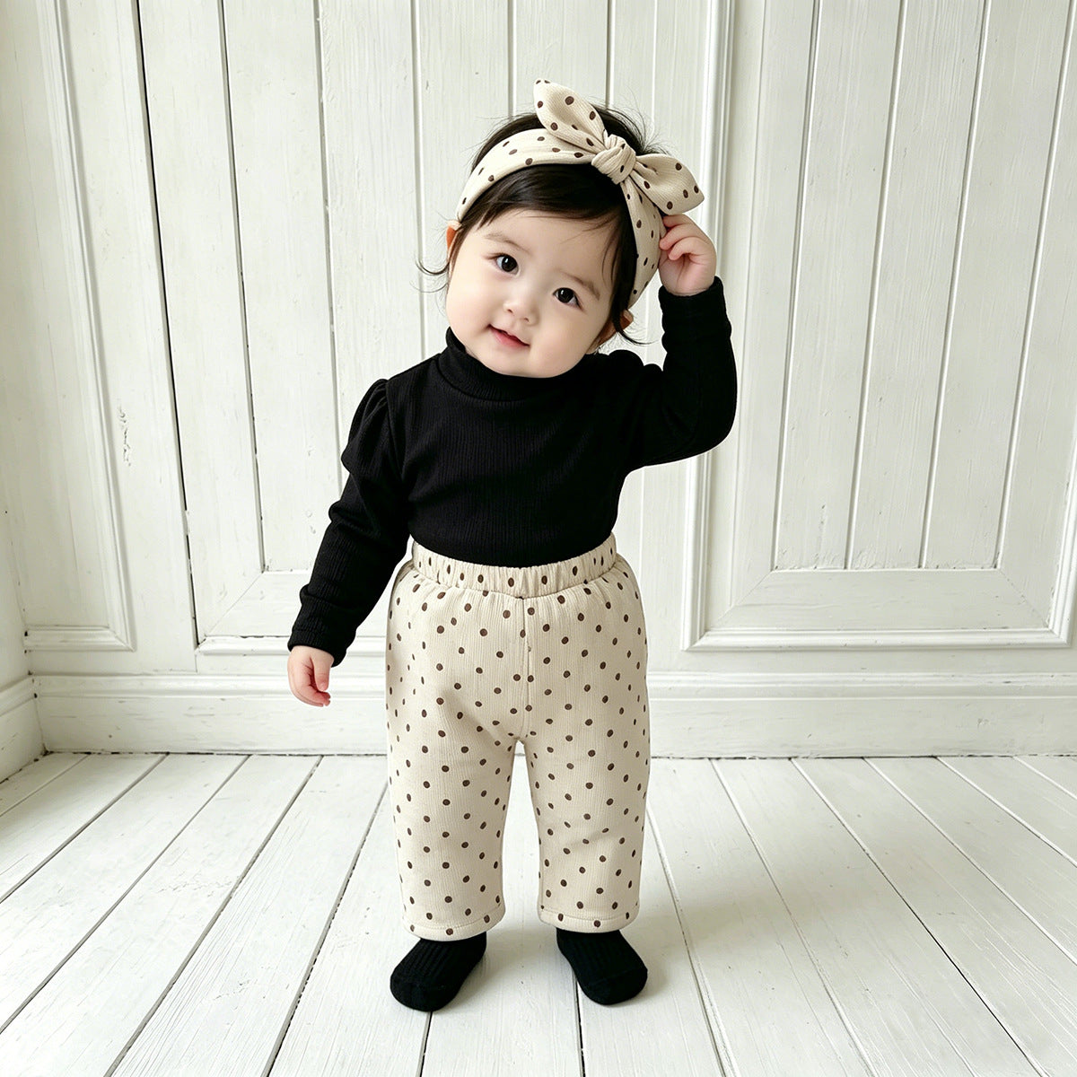 Baby Dotted Back Boa Corduroy Pants [mh0011940]