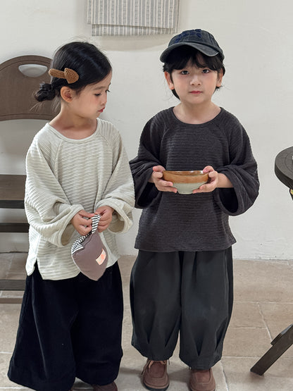 Kids' Striped Raglan Long-Sleeve T-Shirt   【mh0014785】