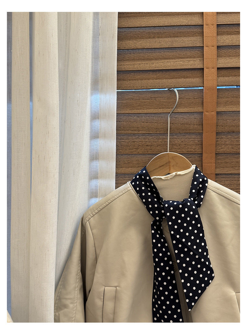 キッズ ノーカラー バルーンシルエット フェイクレザー ジャケット インナー キャミソールワンピース【mh0013895】