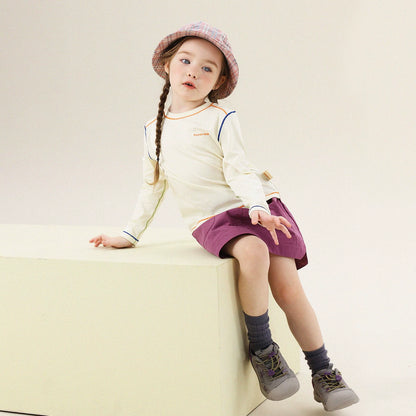 -切り替えステッチ長袖Tシャツ【mh0011300】 - mamahalo shop - 長袖Tシャツ -  べビー服 - 子供服 - 男の子 - 女の子