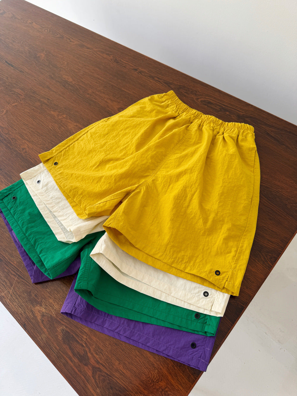 Athletic Casual Nylon Drawstring Shorts スポーツ ショートパンツ【mh0013518】