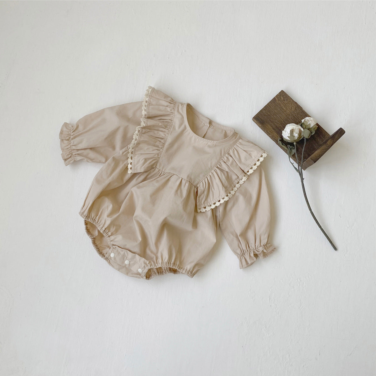 Baby Ruffle Collar Long Sleeve Romper [mh0013882]