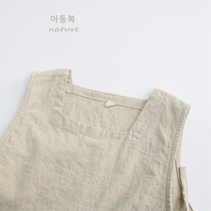 Cotton Linen Vest コットン リネン ベスト【mh0001296】