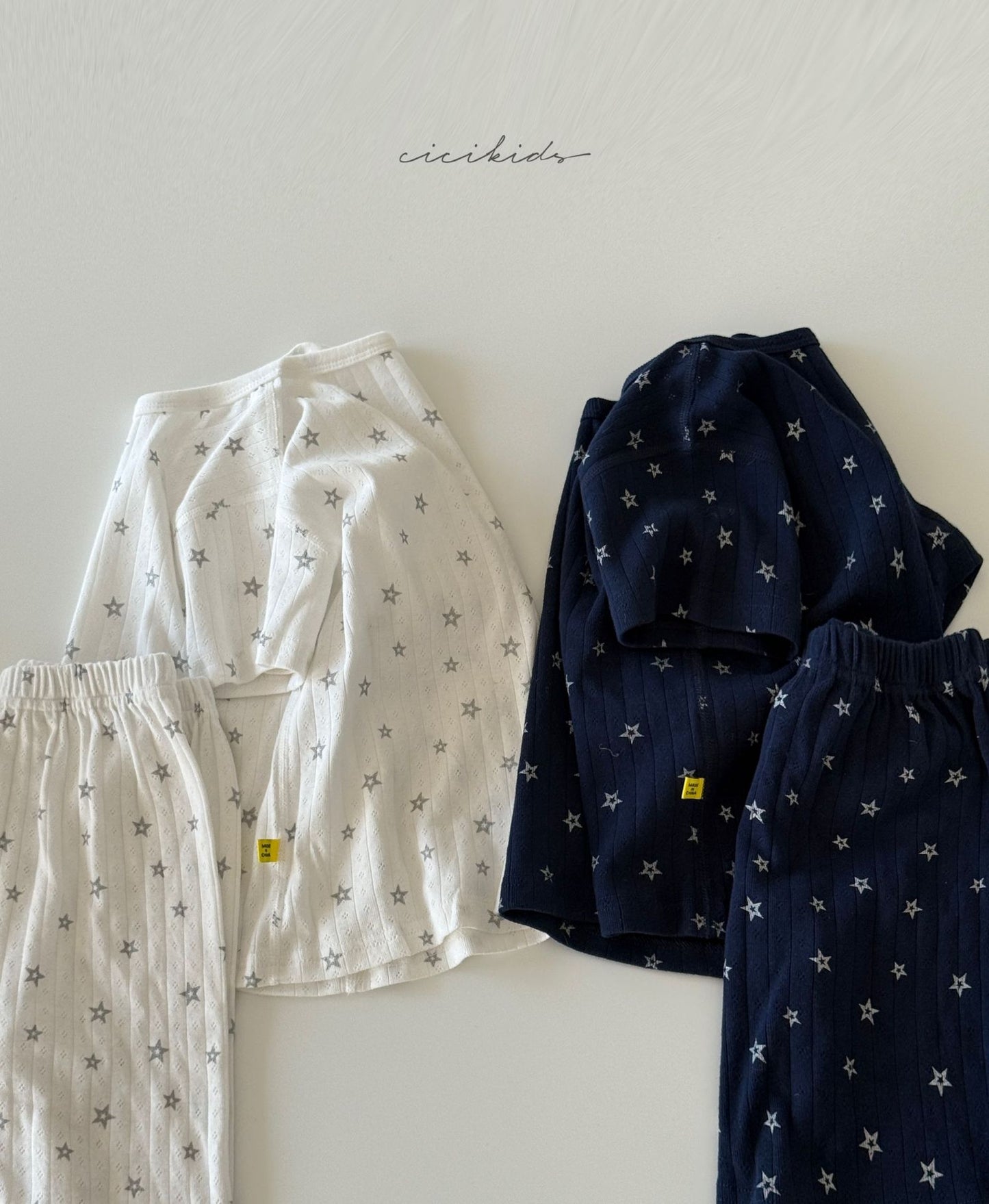 Cartoon Full-Print Short-sleeved Loungewear メッシュジャガード 半袖ルームウェアセット【mh0013307】