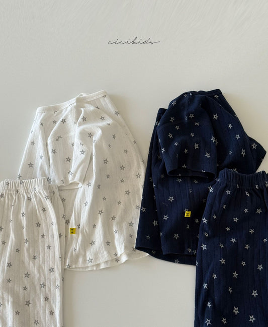 Cartoon Full-Print Short-sleeved Loungewear メッシュジャガード 半袖ルームウェアセット【mh0013307】