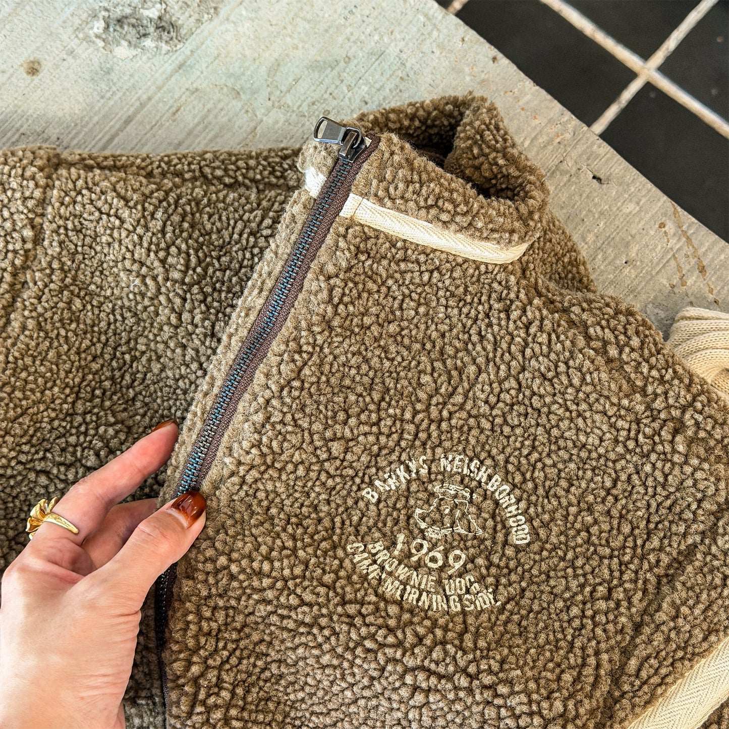 ボアフリースジャケット ダブルライン ジップアップ ボアブルゾン【mh0011903】