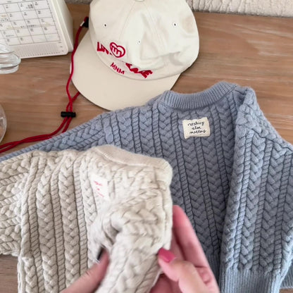 ケーブル編みクルーネックセーター【mh0010906】