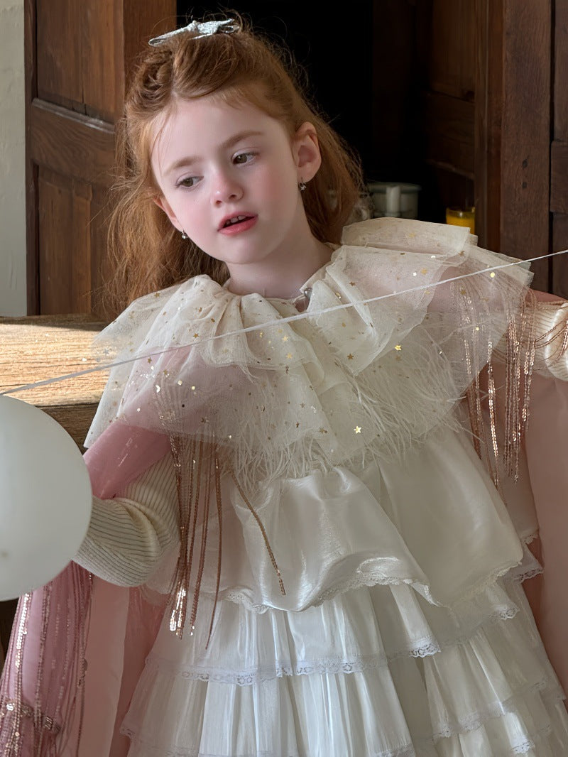Princess Robe, Sequined Tulle Cape, Princess Style [mh0011896]