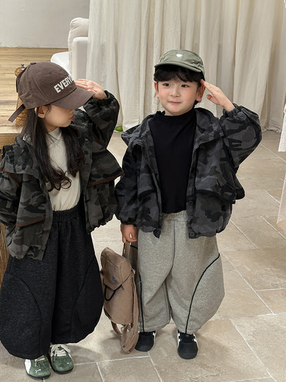 Kids' Camouflage Hooded Blouson Jacket【mh0014779】