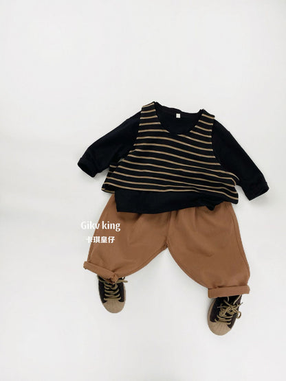 Cotton Loose Fit Straight Leg Pants 【mh0012560】