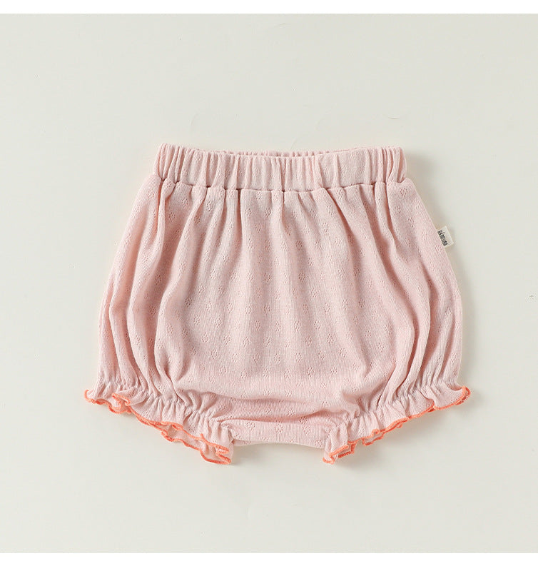 Sleeveless Embroidered Ruffle Top Shorts フルーツ ノースリーブカットソー ブルマパンツ【mh0013497】