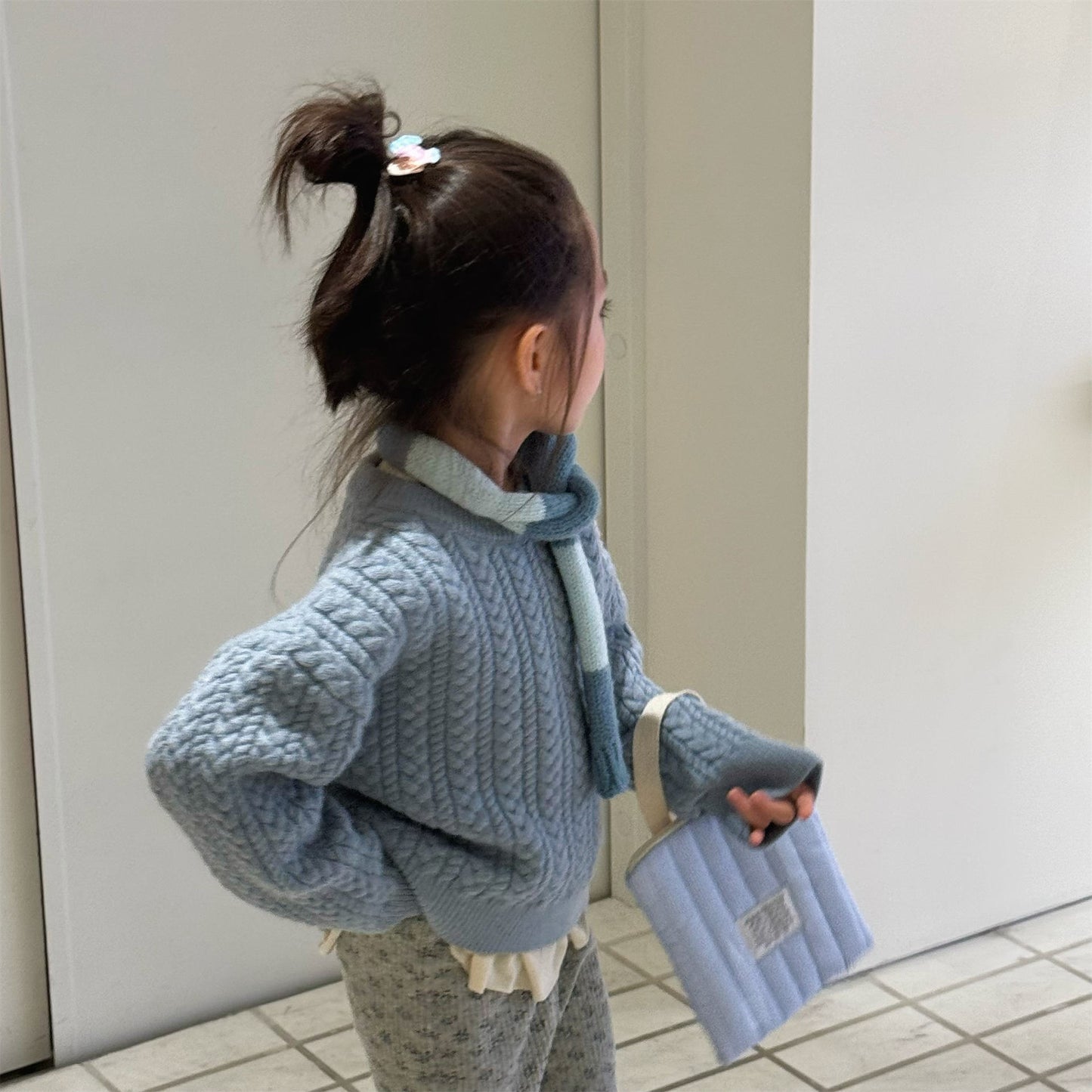 ケーブル編みクルーネックセーター【mh0010906】