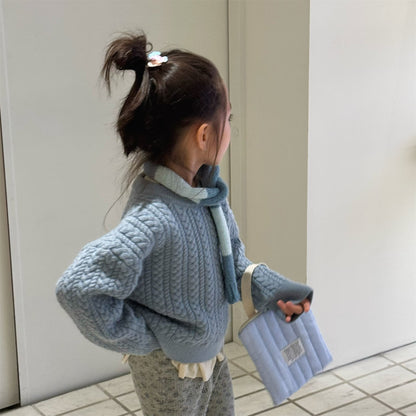 ケーブル編みクルーネックセーター【mh0010906】