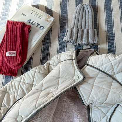 キルトジャケット ノーカラー キルティング アウター【mh0011924】