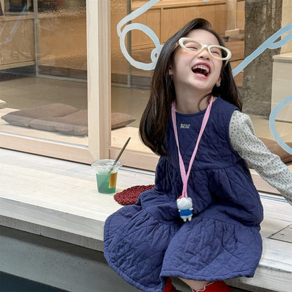 キルティングノースリーブワンピース【mh0010907】