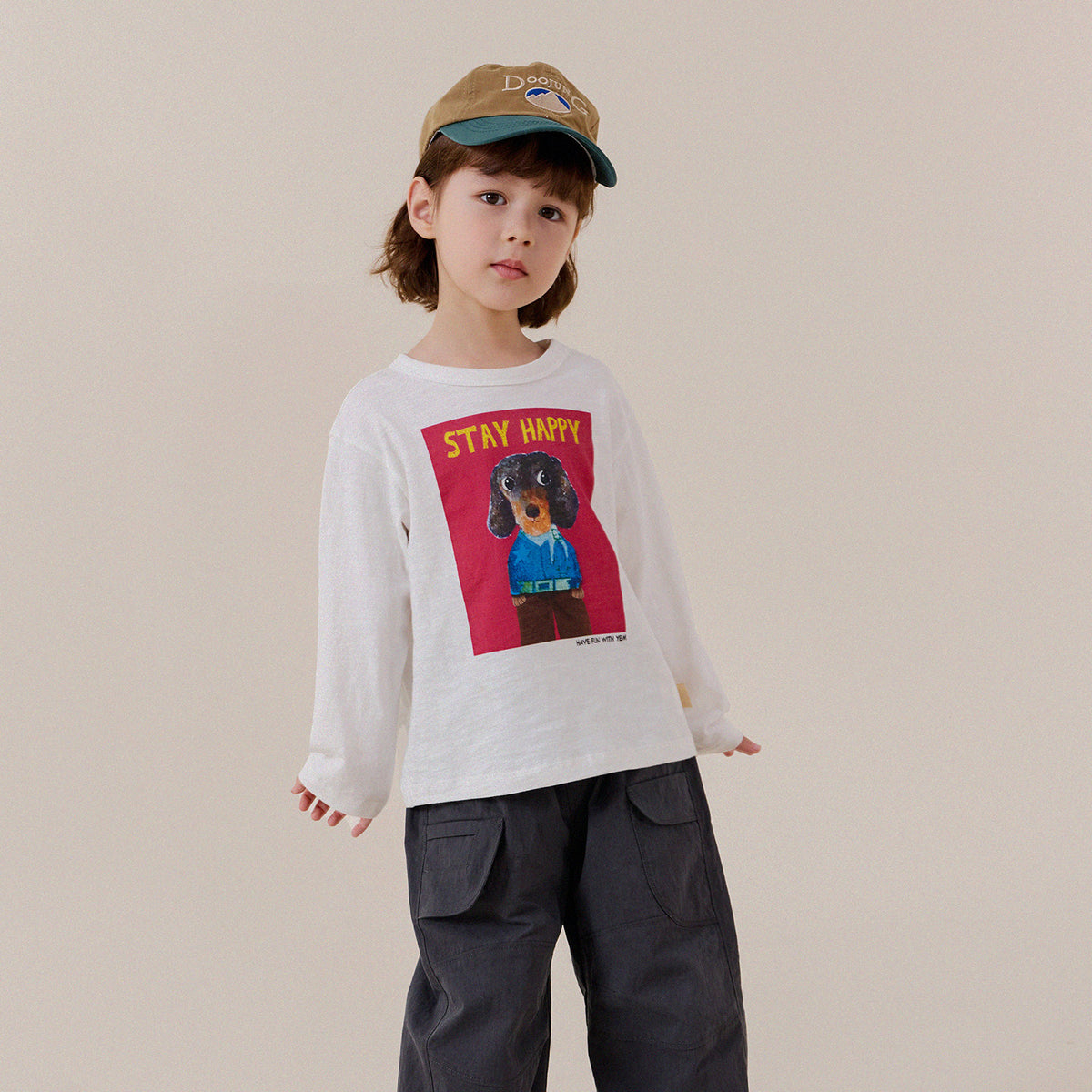 キッズ ジュニア プリント 長袖Tシャツ【mh0014255】
