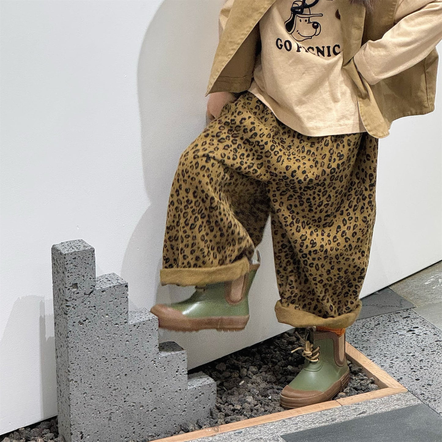 レオパード柄ワイドデニムパンツ【mh0010904】