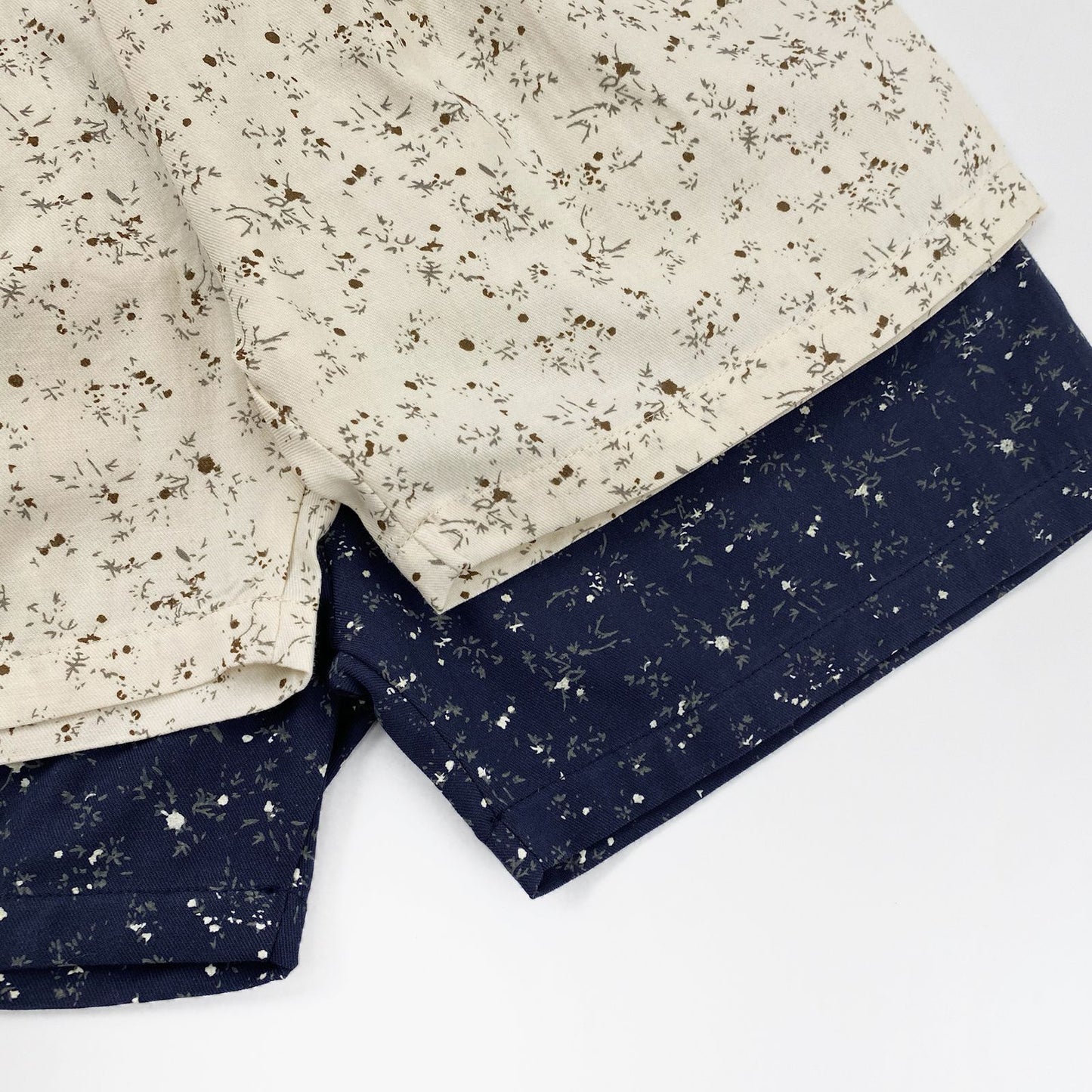 Floral Print Cotton Elastic Waist Shorts 小花柄プリント ハーフパンツ【mh0013480】
