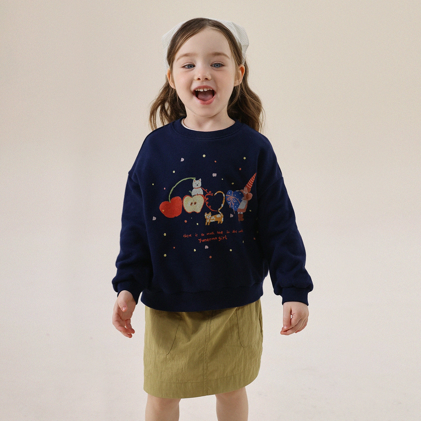 -アニマルプリント長袖スウェットトレーナー【mh0011297】 - mamahalo shop - トレーナー・フーディ -  べビー服 - 子供服 - 男の子 - 女の子