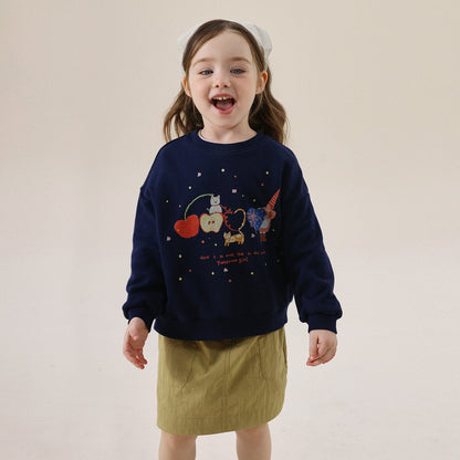 -アニマルプリント長袖スウェットトレーナー【mh0011297】 - mamahalo shop - トレーナー・フーディ -  べビー服 - 子供服 - 男の子 - 女の子