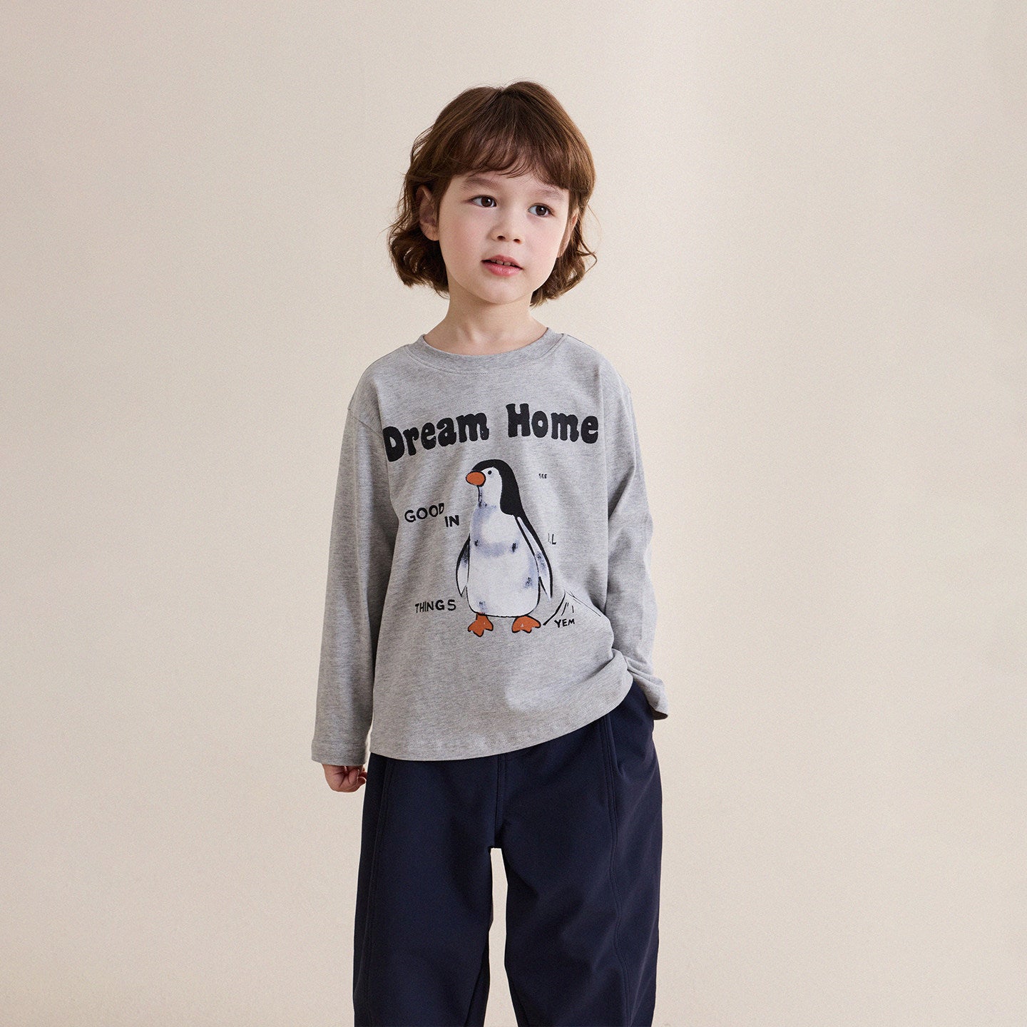 Camiseta de manga larga con estampado animal para niños/as [mh0014246]