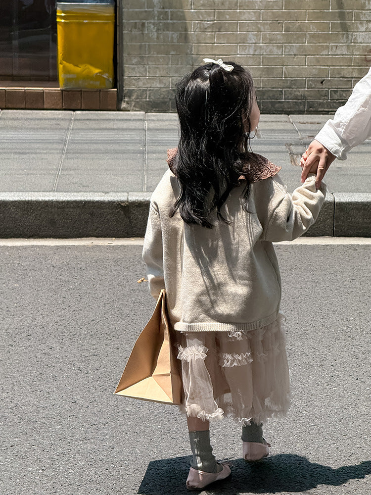 -ニットVネックシンプルカーディガン【mh0011028】 - mamahalo shop - カーディガン・パーカー -  べビー服 - 子供服 - 男の子 - 女の子