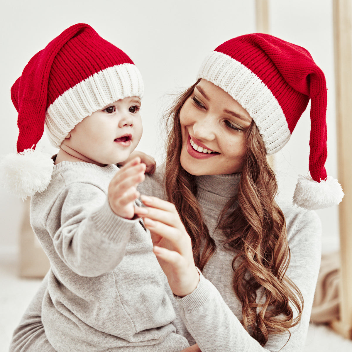 Baby Kids Knit Santa Pom-pom Hat Knit Cap 【mh0000889】