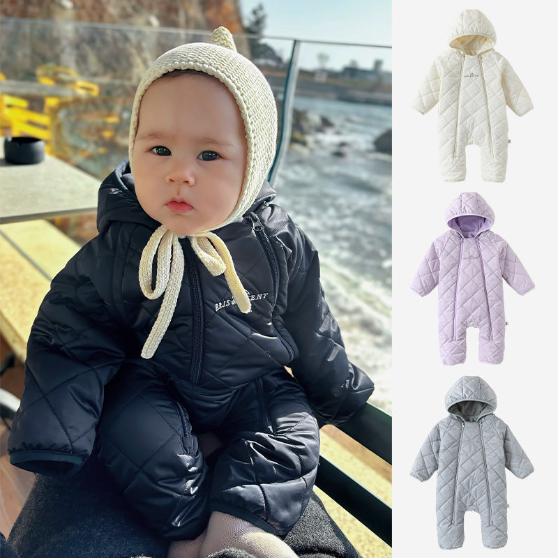 アウタージャンプスーツ 中綿 厚手 フード付 キルティング スキーウェア【mh0011696】