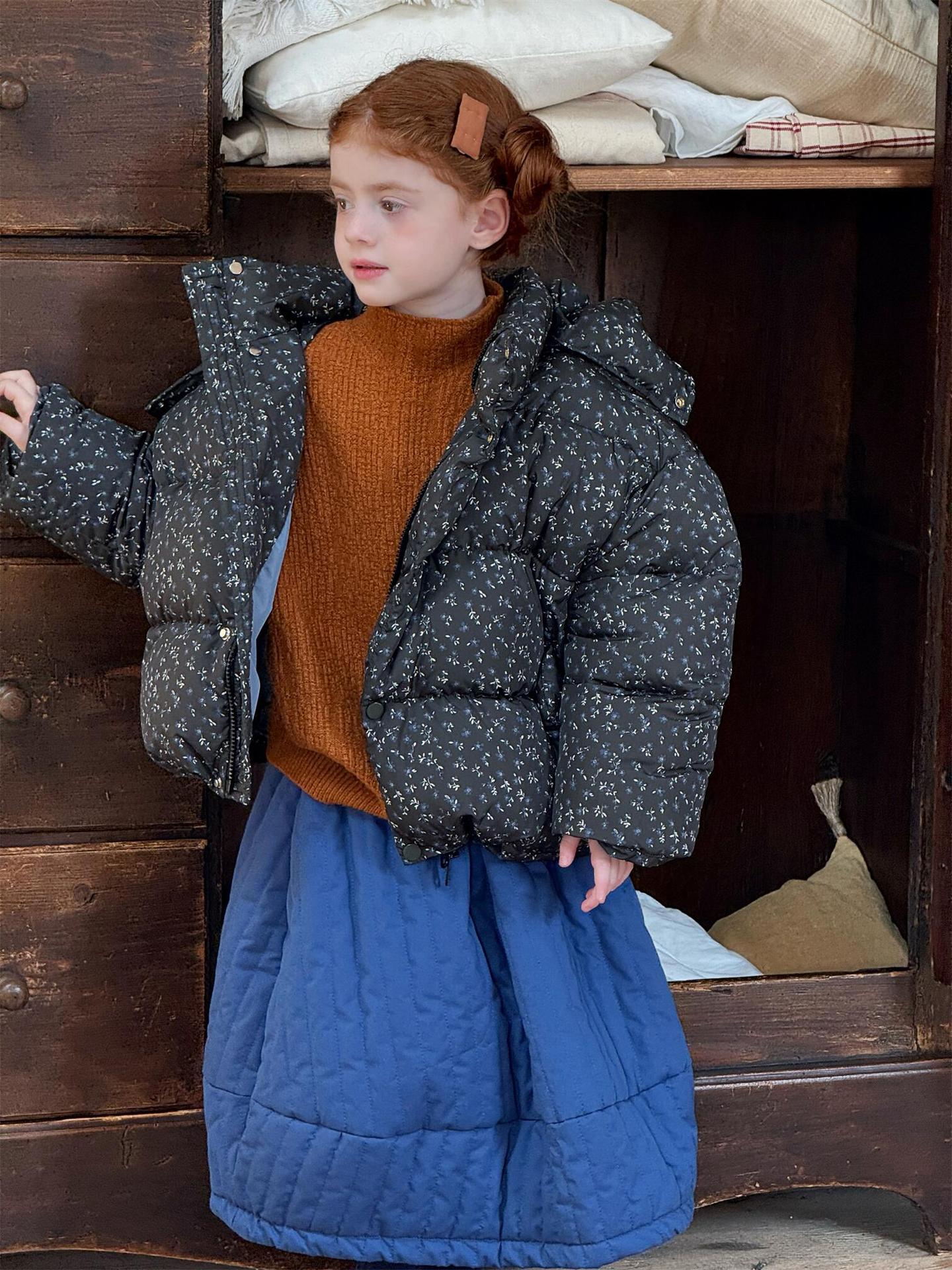 ダウンジャケット フラワープリント アウター【mh0011763】