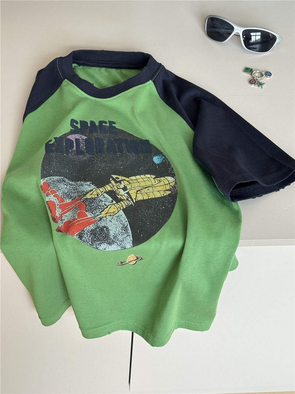 Space Explorer Raglan T-shirt ラグラン 宇宙 Tシャツ【mh0012944】