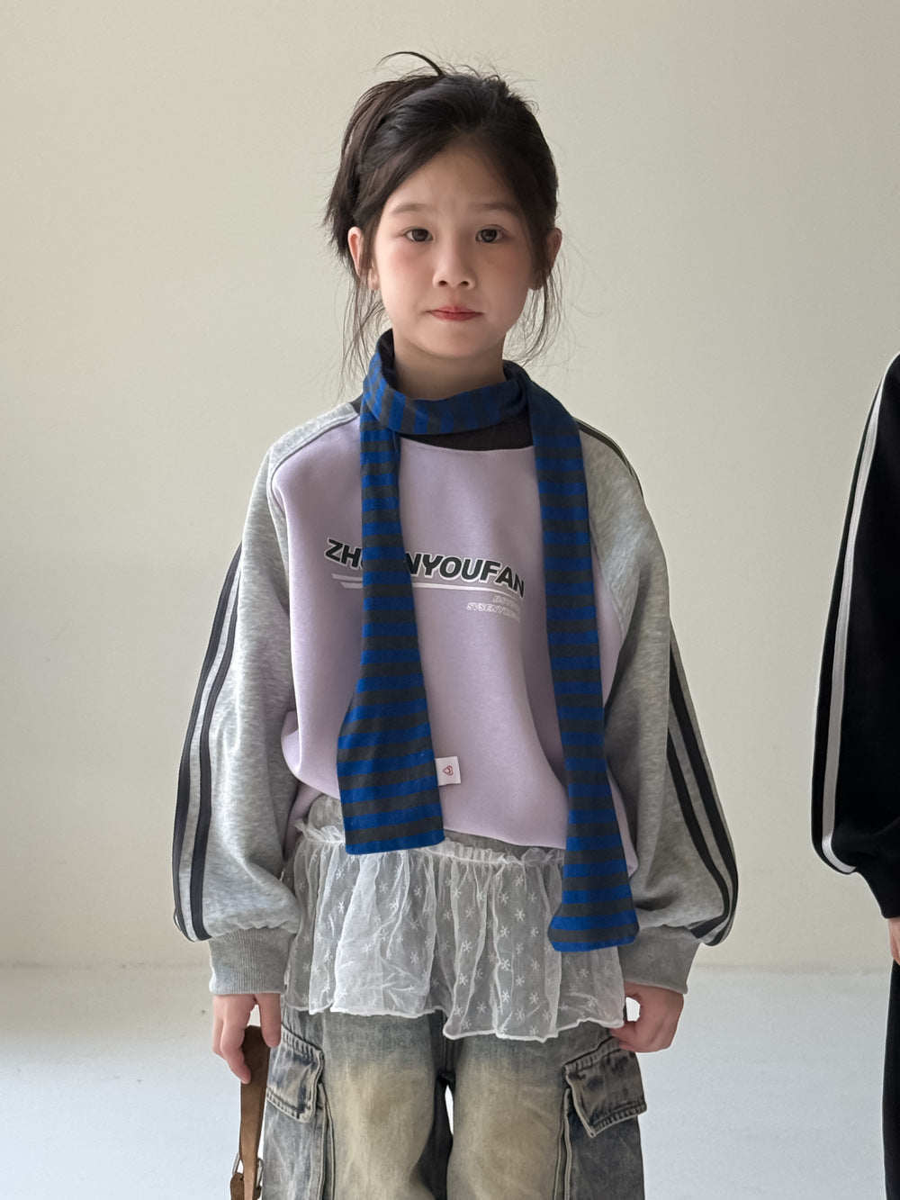 -アメリカンカラーブロック長袖スウェット アルファベットロゴ入りゆったりプルオーバー【mh0010764】 - mamahalo shop - トレーナー・フーディ -  べビー服 - 子供服 - 男の子 - 女の子