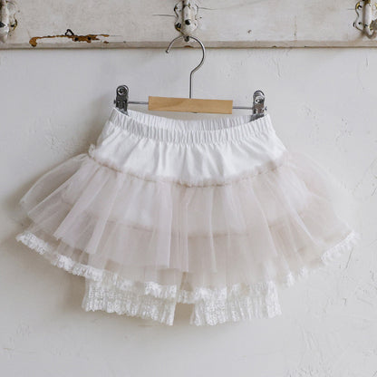 Tiered Tulle Skirt Pants チュール レーススカートパンツ【mh0012989】