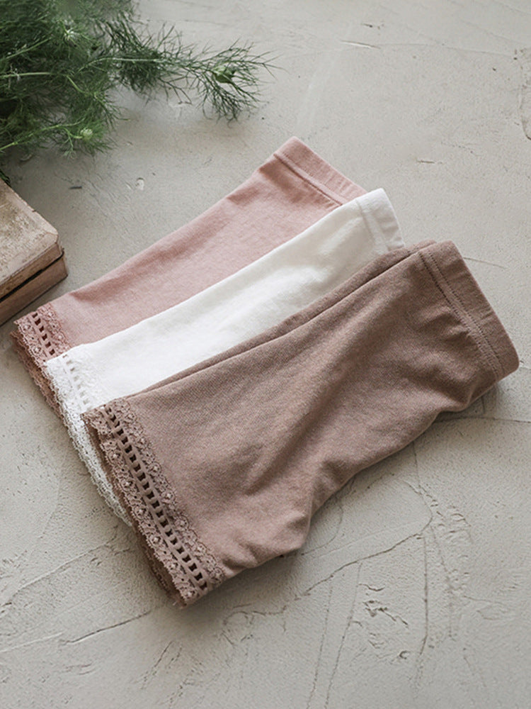 Lace Hem Shorts ストレッチ レース ショートレギンスパンツ【mh0012978】
