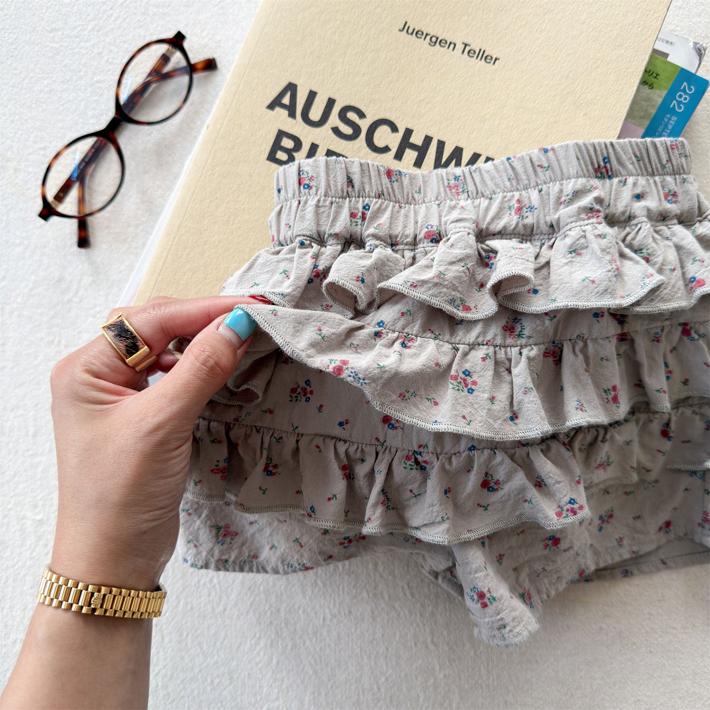Ruffle Tiered Floral Shorts ラッフル ショートパンツ【mh0013440】