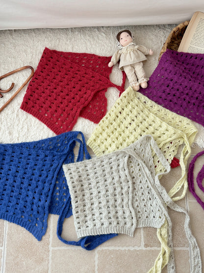 -サイドリボン透かし編みニット巻きスカート【mh0010771】 - mamahalo shop - スカート -  べビー服 - 子供服 - 男の子 - 女の子