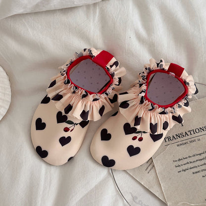 Children's Soft Sole Anti-Slip Beach Shoes フリル マリンシューズ【mh0013327】