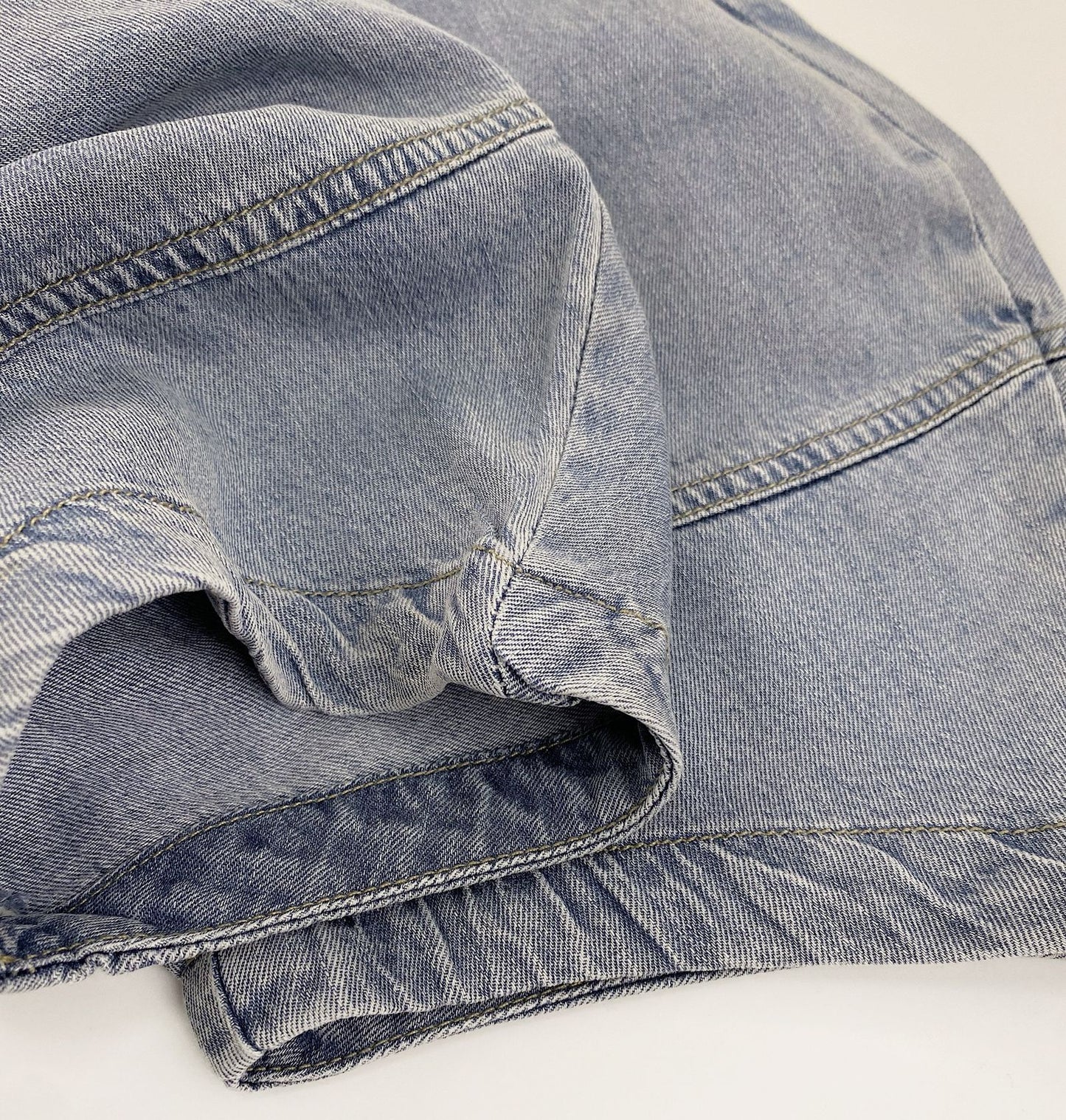 Vintage Wash Cocoon Denim Pants コクーン デニムハーフパンツ【mh0013482】