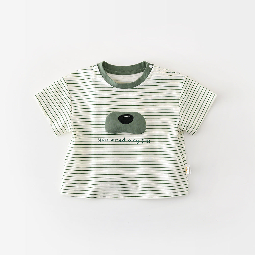 Animal Stripe Tee ボーダー ドッグノーズ 半袖Tシャツ【mh0012863】