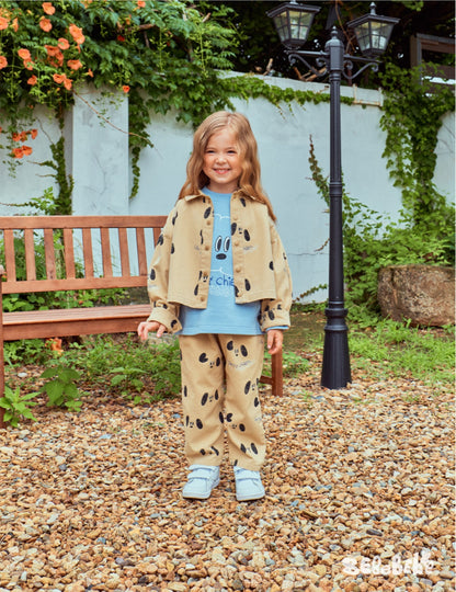 -ドッグ柄ジャケット/犬プリントスウェット/いぬ柄パンツ【mh0010984】 - mamahalo shop - 長袖セットアップ -  べビー服 - 子供服 - 男の子 - 女の子