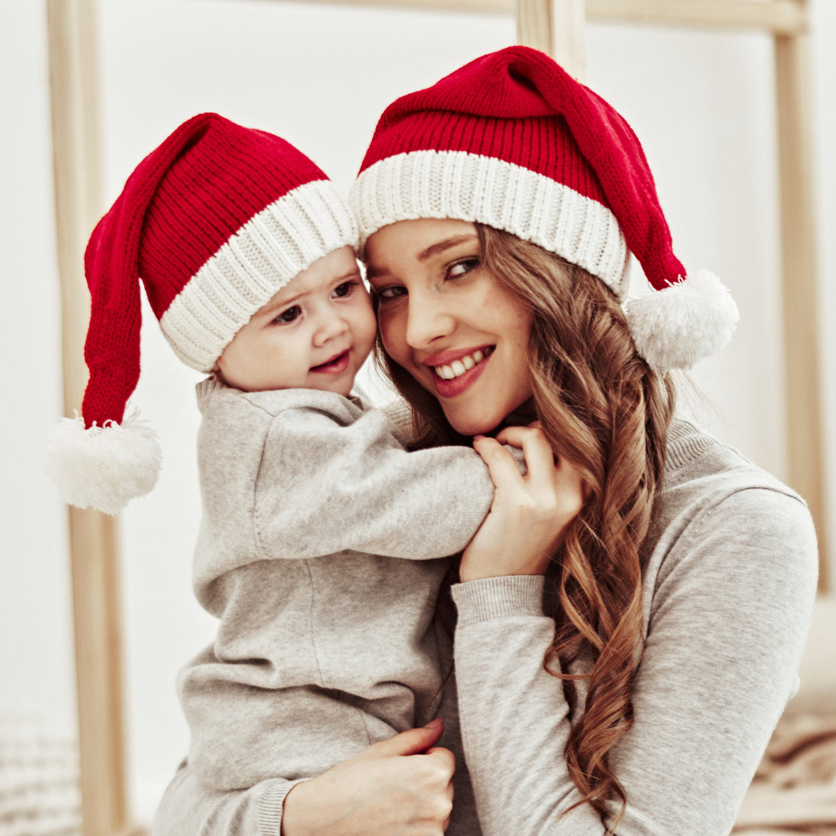 Baby Kids Knit Santa Pom-pom Hat Knit Cap 【mh0000889】