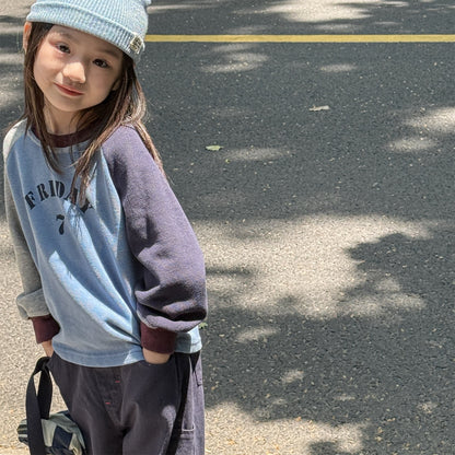 -ロゴプリント長袖スウェット ラグランTシャツ【mh0010812】 - mamahalo shop - 長袖Tシャツ -  べビー服 - 子供服 - 男の子 - 女の子