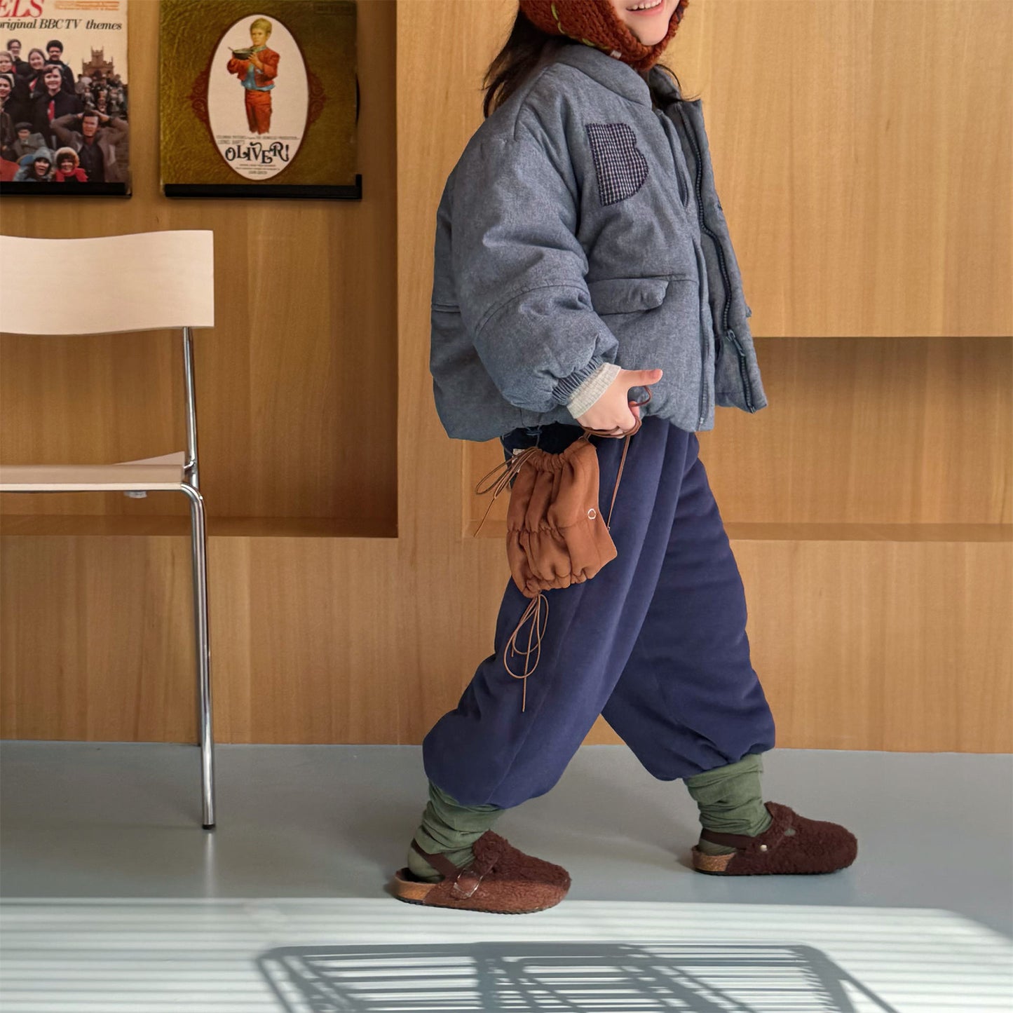 ハートポケットスウェットパンツ ジョガーパンツ 裏起毛【mh0011925】