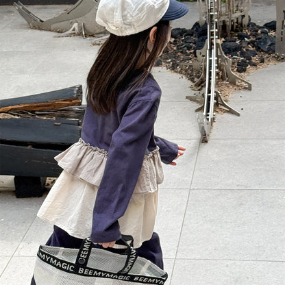 -フリル裾リブ長袖Tシャツチュニックカットソー【mh0010803】 - mamahalo shop - 長袖Tシャツ -  べビー服 - 子供服 - 男の子 - 女の子