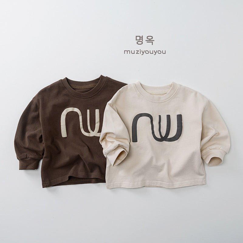 -幾何学プリント長袖Tシャツ【mh0010861】 - mamahalo shop - 長袖Tシャツ -  べビー服 - 子供服 - 男の子 - 女の子