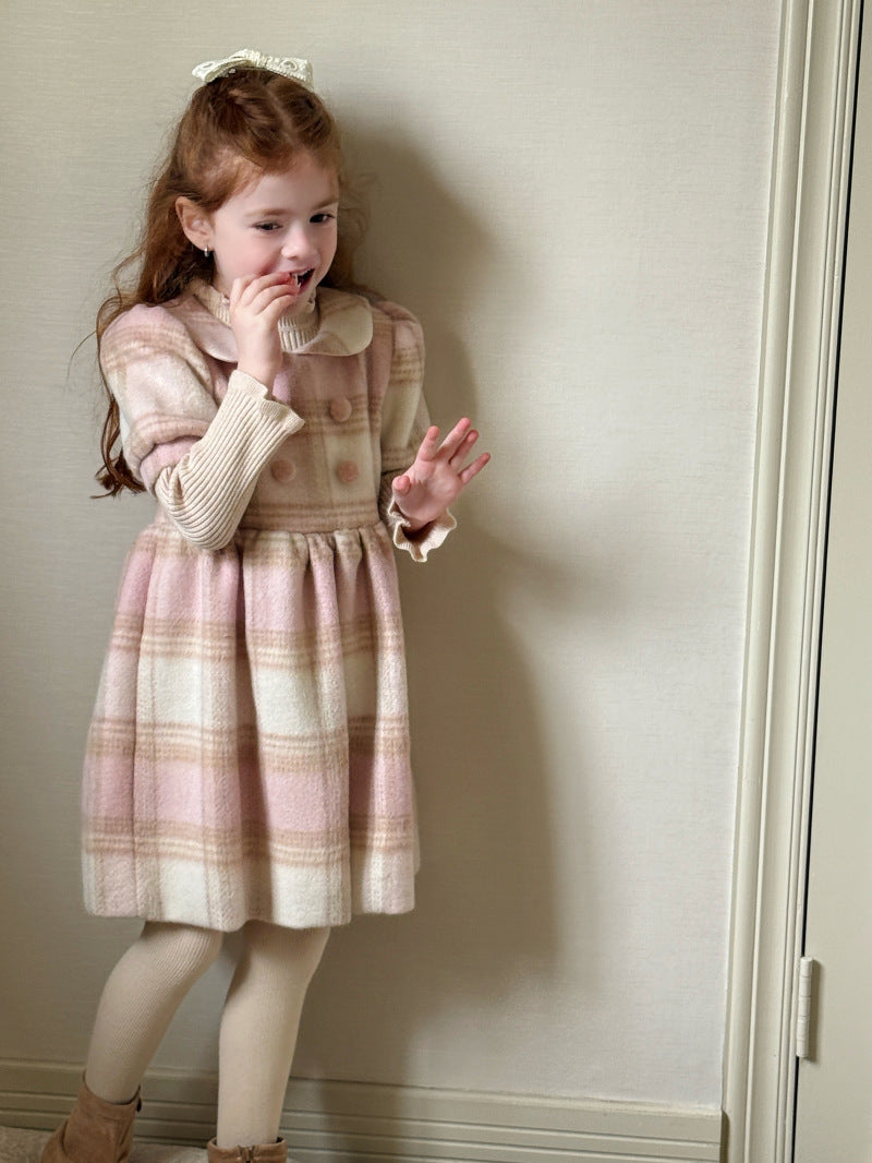 Long-sleeved mock neck cut-and-sew sweater with a ruffled high neck and bottle neck. Basic sweater [mh0011897]