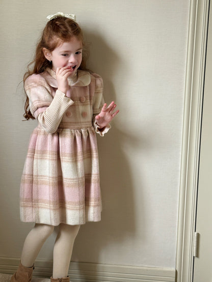 Long-sleeved mock neck cut-and-sew sweater with a ruffled high neck and bottle neck. Basic sweater [mh0011897]