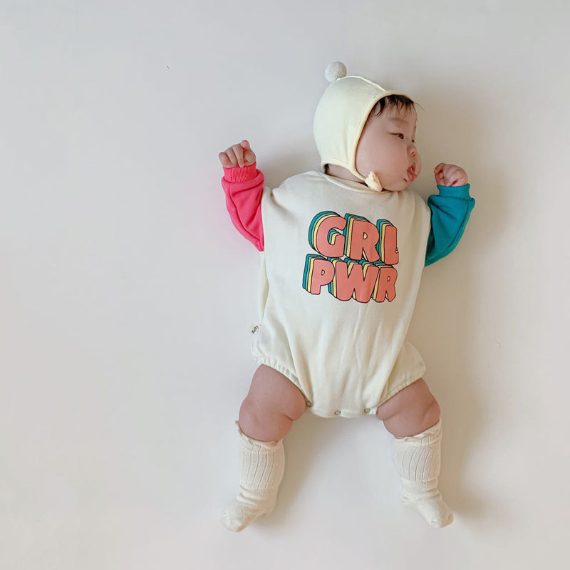 -☺︎ ベビー レターロゴ セットアップ ロンパース トレーナー リンク ママ お揃い コーデ - mamahalo shop - 長袖セットアップ -  べビー服 - 子供服 - 男の子 - 女の子