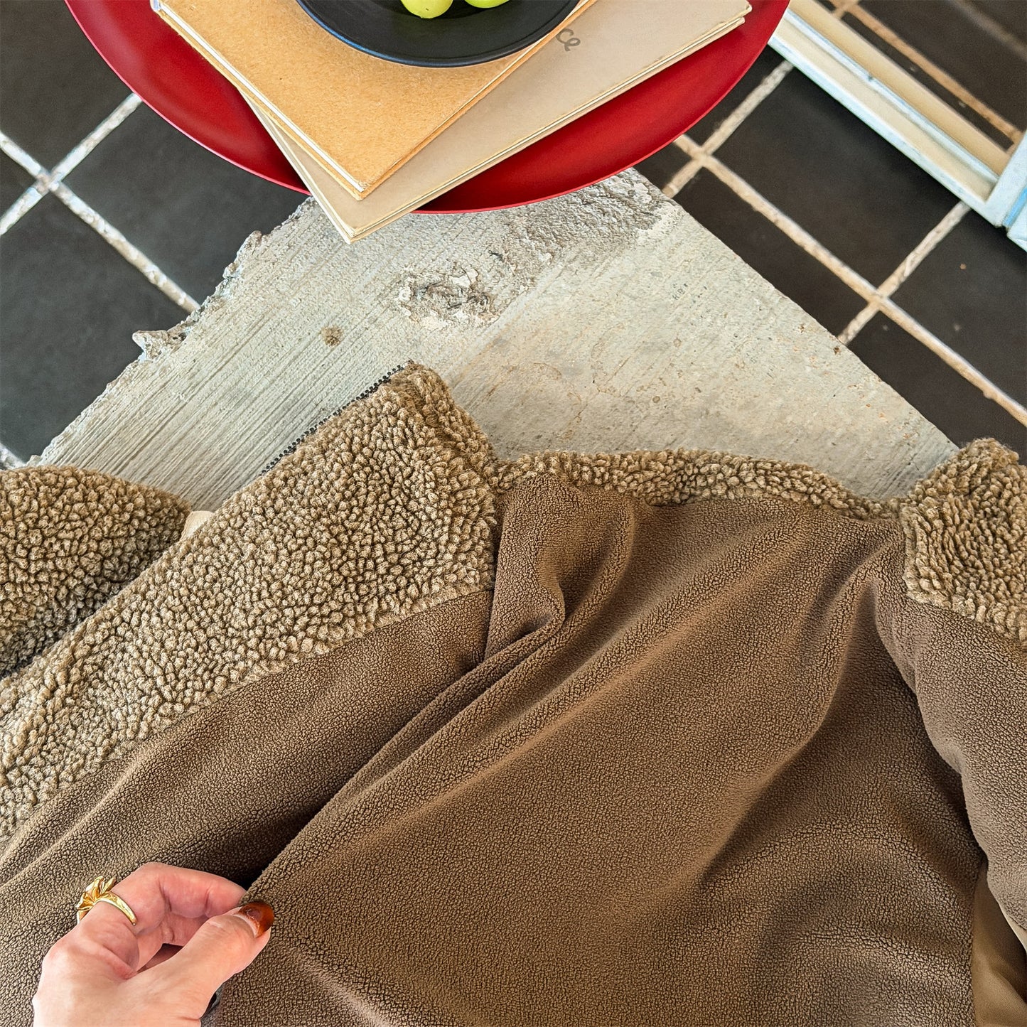 ボアフリースジャケット ダブルライン ジップアップ ボアブルゾン【mh0011903】