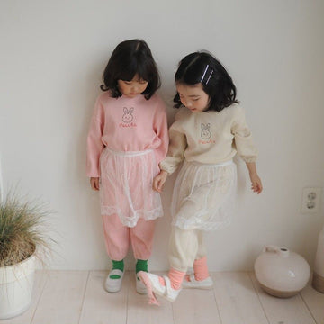 Rabbit Waffle Tulle Set ウサギ ワッフル セットアップ【mh0012613】